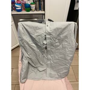 Puritan Mens Dress Shirts 17 34/35 Gray Wrinkle Free Long Sleeve Collared